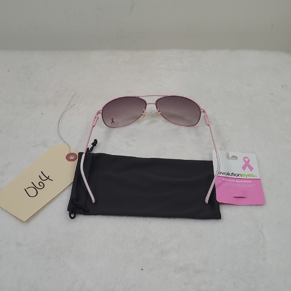 Evolution Pink Breast Cancer Aviator Sunglasses - Picture 3 of 7